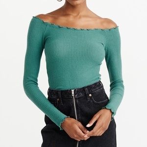 Over the shoulder crop top